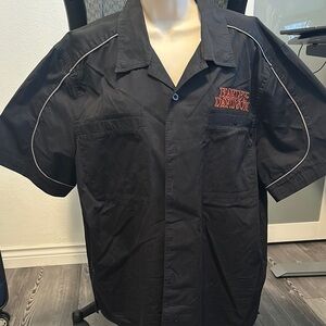Harley-Davidson Black Shirt with Orange Logo